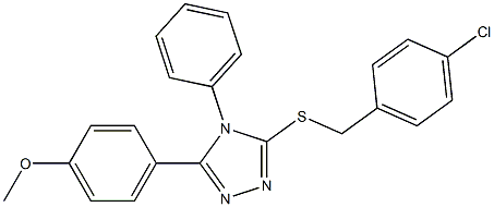 4-{5-[(4-chlorobenzyl)sulfanyl]-4-phenyl-4H-1,2,4-triazol-3-yl}phenyl methyl ether Struktur