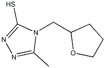 5-methyl-4-(tetrahydrofuran-2-ylmethyl)-4H-1,2,4-triazol-3-yl hydrosulfide Struktur