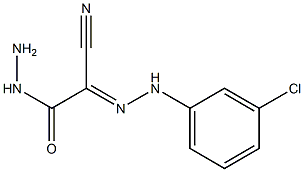 2-[(3-chlorophenyl)hydrazono]-2-cyanoacetohydrazide Struktur