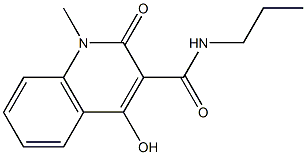 4-hydroxy-1-methyl-2-oxo-N-propyl-1,2-dihydro-3-quinolinecarboxamide Struktur