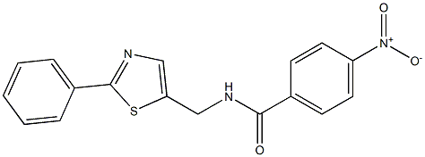 4-nitro-N-[(2-phenyl-1,3-thiazol-5-yl)methyl]benzamide Structure