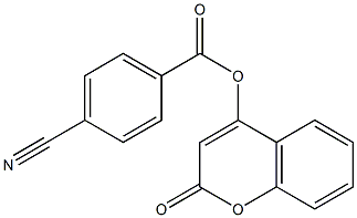 2-oxo-2H-chromen-4-yl 4-cyanobenzoate Struktur