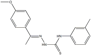 2-[(E)-1-(4-methoxyphenyl)ethylidene]-N-(3-methylphenyl)-1-hydrazinecarbothioamide Struktur