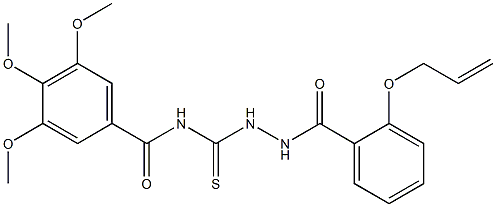 N-({2-[2-(allyloxy)benzoyl]hydrazino}carbothioyl)-3,4,5-trimethoxybenzamide Struktur