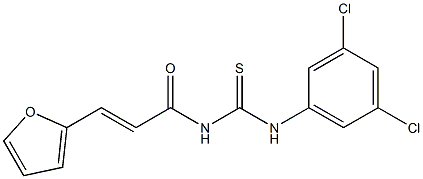 N-(3,5-dichlorophenyl)-N'-[(E)-3-(2-furyl)-2-propenoyl]thiourea Struktur
