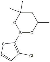 2-(3-Chloro-2-thienyl)-4,4,6-trimethyl-1,3,2-dioxaborinane Struktur