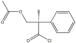 [R,(+)]-3-(Acetyloxy)-2-methyl-2-phenylpropionyl chloride Struktur