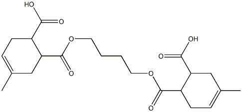 2-[4-(2-Carboxy-4-methyl-4-cyclohexenylcarbonyloxy)butoxycarbonyl]-4-methyl-4-cyclohexene-1-carboxylic acid Struktur