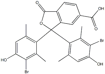 1,1-Bis(3-bromo-4-hydroxy-2,6-dimethylphenyl)-1,3-dihydro-3-oxoisobenzofuran-6-carboxylic acid Structure