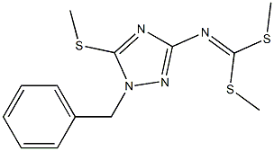 (2-Benzyl-3-methylthio-2H-1,2,4-triazol-5-yl)imidodithiocarbonic acid dimethyl ester Struktur