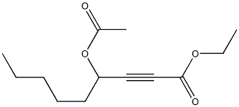 4-Acetoxy-2-nonynoic acid ethyl ester Struktur