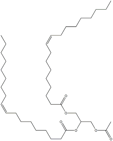 L-グリセロール1,2-ビス[(9Z)-9-オクタデセノアート]3-アセタート 化學(xué)構(gòu)造式