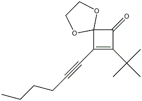 7-tert-Butyl-8-(1-hexynyl)-1,4-dioxaspiro[4.3]oct-7-en-6-one Struktur