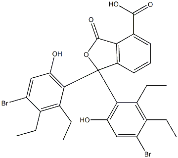 1,1-Bis(4-bromo-2,3-diethyl-6-hydroxyphenyl)-1,3-dihydro-3-oxoisobenzofuran-4-carboxylic acid Structure