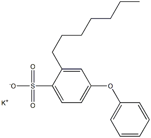 2-Heptyl-4-phenoxybenzenesulfonic acid potassium salt Struktur