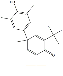 2,6-Di-tert-butyl-4-methyl-4-(4-hydroxy-3,5-dimethylphenyl)-2,5-cyclohexadien-1-one Struktur