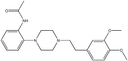 2'-[4-(3,4-Dimethoxyphenethyl)piperazino]acetanilide Struktur