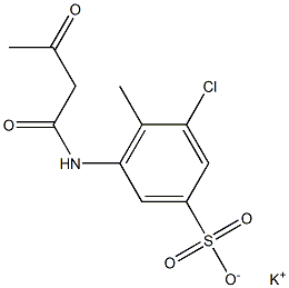 5-(Acetoacetylamino)-3-chloro-4-methylbenzenesulfonic acid potassium salt Struktur