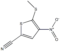 2-Methylthio-3-nitrothiophene-5-carbonitrile Struktur