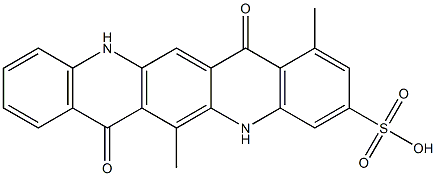 5,7,12,14-Tetrahydro-1,6-dimethyl-7,14-dioxoquino[2,3-b]acridine-3-sulfonic acid Struktur