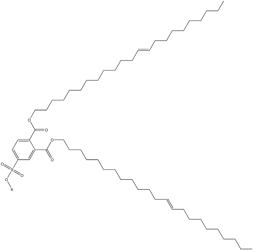 4-(Potassiosulfo)phthalic acid di(13-tricosenyl) ester Structure