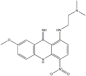 9,10-Dihydro-9-imino-7-methoxy-4-nitro-N-[2-(dimethylamino)ethyl]acridin-1-amine Struktur