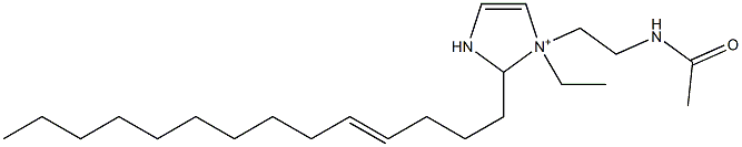 1-[2-(Acetylamino)ethyl]-1-ethyl-2-(4-tetradecenyl)-4-imidazoline-1-ium Struktur