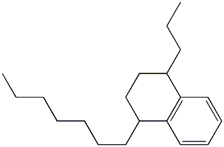 1-Heptyl-4-propyl-1,2,3,4-tetrahydronaphthalene Struktur