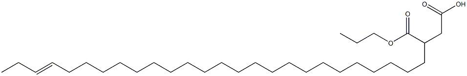 3-(23-Hexacosenyl)succinic acid 1-hydrogen 4-propyl ester Struktur