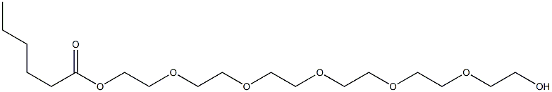 Hexanoic acid 2-[2-[2-[2-[2-(2-hydroxyethoxy)ethoxy]ethoxy]ethoxy]ethoxy]ethyl ester Struktur