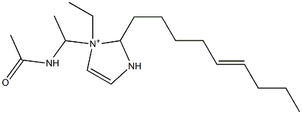 1-[1-(Acetylamino)ethyl]-1-ethyl-2-(5-nonenyl)-4-imidazoline-1-ium Struktur