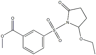 5-Ethoxy-1-[[3-(methoxycarbonyl)phenyl]sulfonyl]pyrrolidin-2-one Struktur
