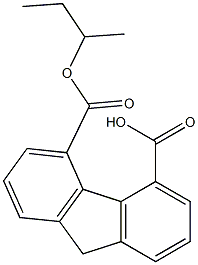 9H-Fluorene-4,5-dicarboxylic acid 4-(1-methylpropyl) ester Struktur