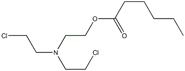 Hexanoic acid 2-[bis(2-chloroethyl)amino]ethyl ester Struktur