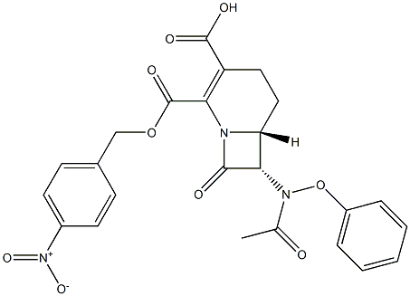 (6R,7S)-7-(Phenoxyacetylamino)-3-carboxy-8-oxo-1-azabicyclo[4.2.0]oct-2-ene-2-carboxylic acid 2-(p-nitrobenzyl) ester Struktur