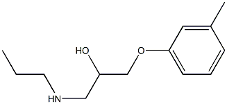 1-(3-Methylphenoxy)-3-(propylamino)-2-propanol Struktur