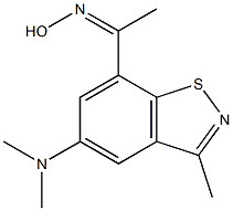 1-[5-(Dimethylamino)-3-methyl-1,2-benzisothiazol-7-yl]ethanone oxime Struktur
