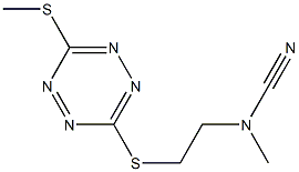 6-[[2-(Methylcyanoamino)ethyl]thio]-3-methylthio-1,2,4,5-tetrazine Struktur