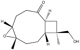 (1R,4S,5R,9S,11R)-4,5-Epoxy-4,11-dimethyl-11-(hydroxymethyl)bicyclo[7.2.0]undecan-8-one Struktur