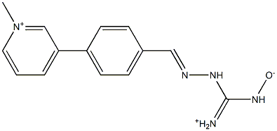 1-Methyl-3-[4-[2-[iminio(hydroxyamino)methyl]hydrazonomethyl]phenyl]pyridinium Struktur