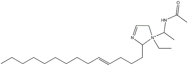 1-[1-(Acetylamino)ethyl]-1-ethyl-2-(4-tetradecenyl)-3-imidazoline-1-ium Struktur
