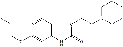 1-[2-[[(3-Butoxyphenyl)amino]carbonyloxy]ethyl]piperidine Struktur