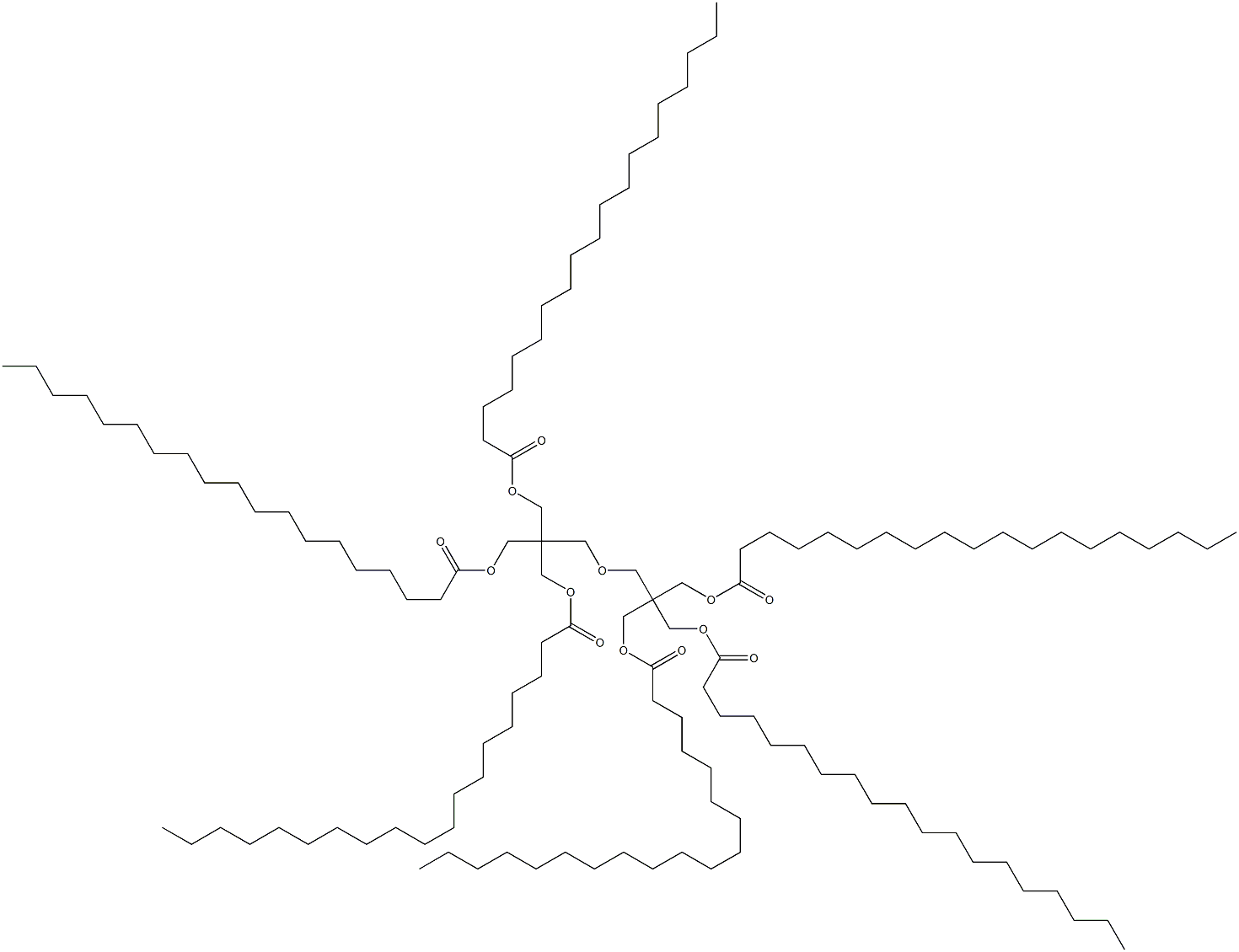 2,2'-[Oxybis(methylene)]bis[2-[(1-oxononadecyloxy)methyl]-1,3-propanediol dinonadecanoate] Struktur