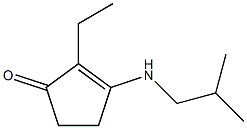 2-Ethyl-3-[(2-methylpropyl)amino]-2-cyclopenten-1-one Struktur