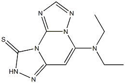 5-Diethylaminobis[1,2,4]triazolo[1,5-a:4',3'-c]pyrimidine-9(8H)-thione Struktur