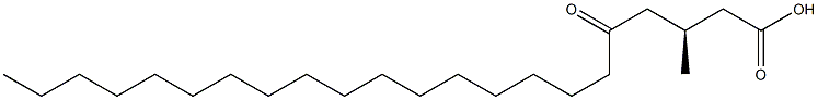 [S,(+)]-3-Methyl-5-oxodocosanoic acid Struktur