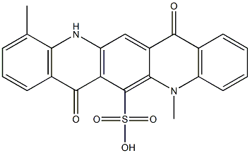 5,7,12,14-Tetrahydro-5,11-dimethyl-7,14-dioxoquino[2,3-b]acridine-6-sulfonic acid Struktur