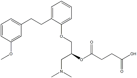 Succinic acid hydrogen 1-[(2S)-3-(dimethylamino)-1-[2-[2-(3-methoxyphenyl)ethyl]phenoxy]propan-2-yl] ester Structure