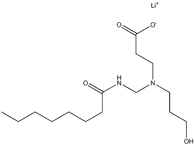 3-[N-(3-Hydroxypropyl)-N-(octanoylaminomethyl)amino]propionic acid lithium salt Structure