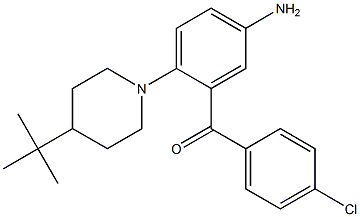 5-Amino-4'-chloro-2-(4-tert-butyl-1-piperidinyl)benzophenone Struktur